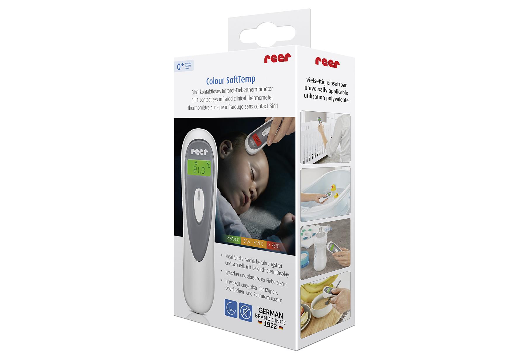 reer SoftTemp 3 in 1 Infrarot-Thermometer inkl. Batterien - VPE: 3