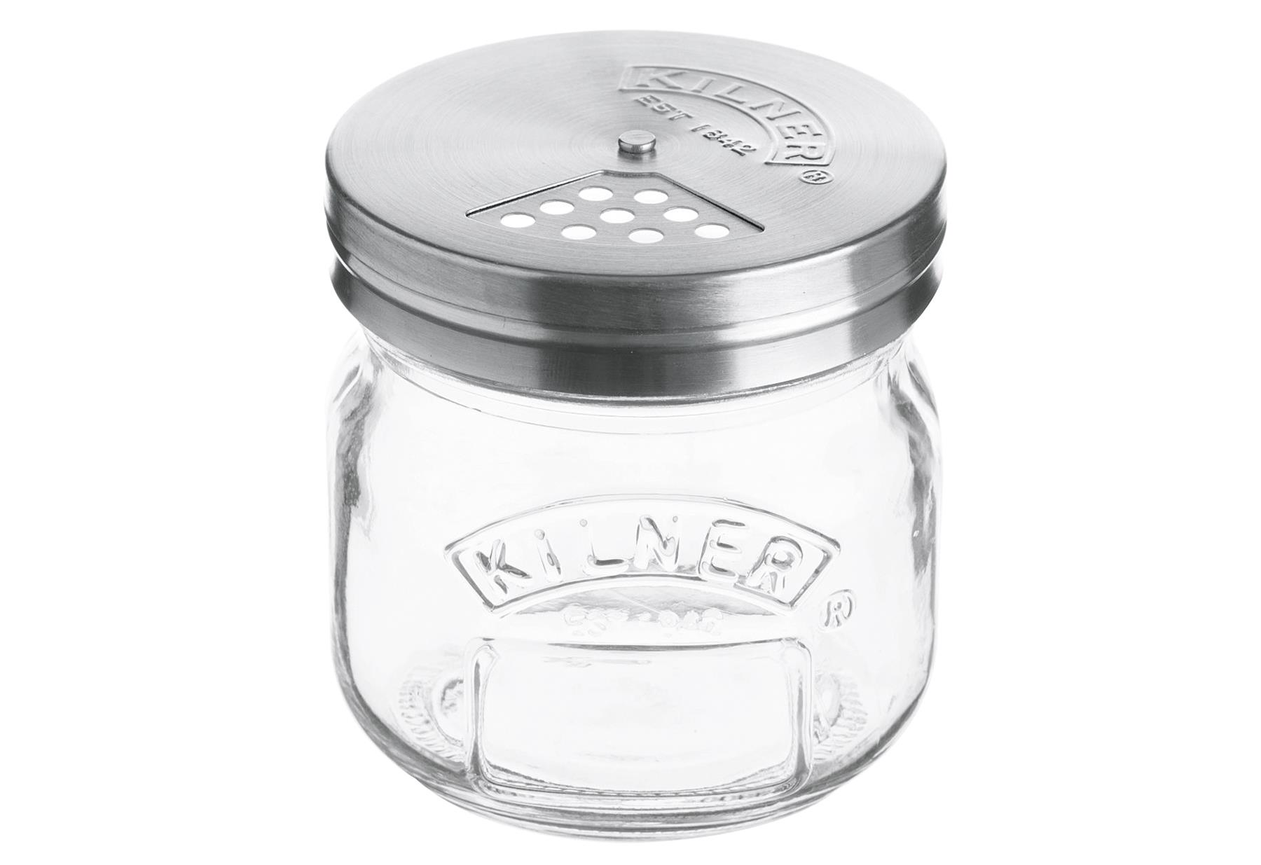 KILNER Aufbewahrungsglas mit Streuer 1 Glas, 1 Streudeckel - VPE: 12