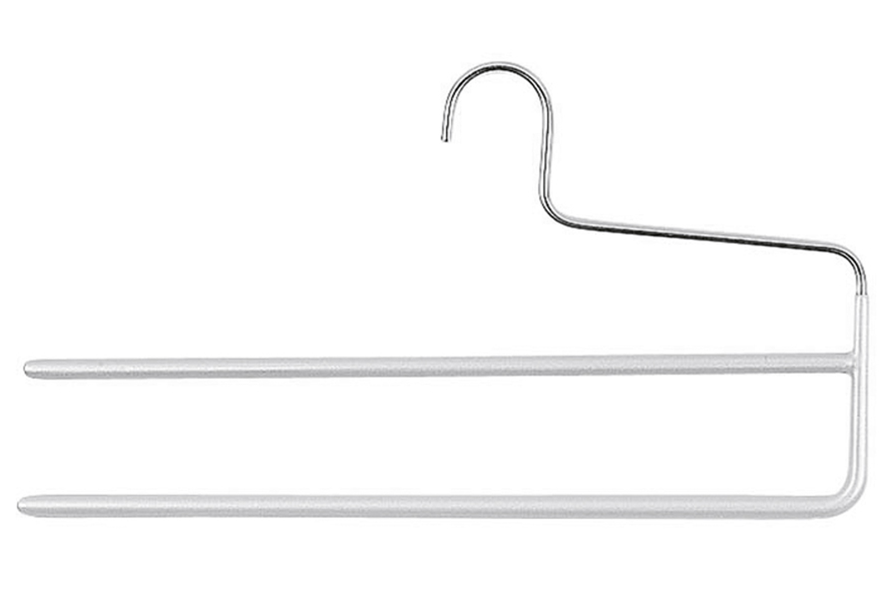MAWA Steg-Hosenbügel KH 2 mit 2 Stegen Metall 35cm silber - VPE: 5