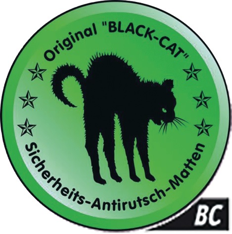 Sicherheitsantirutschmatte BLACK-CAT Original -BC- L10 m B1 m D3,3 mm 1 Rolle WADO