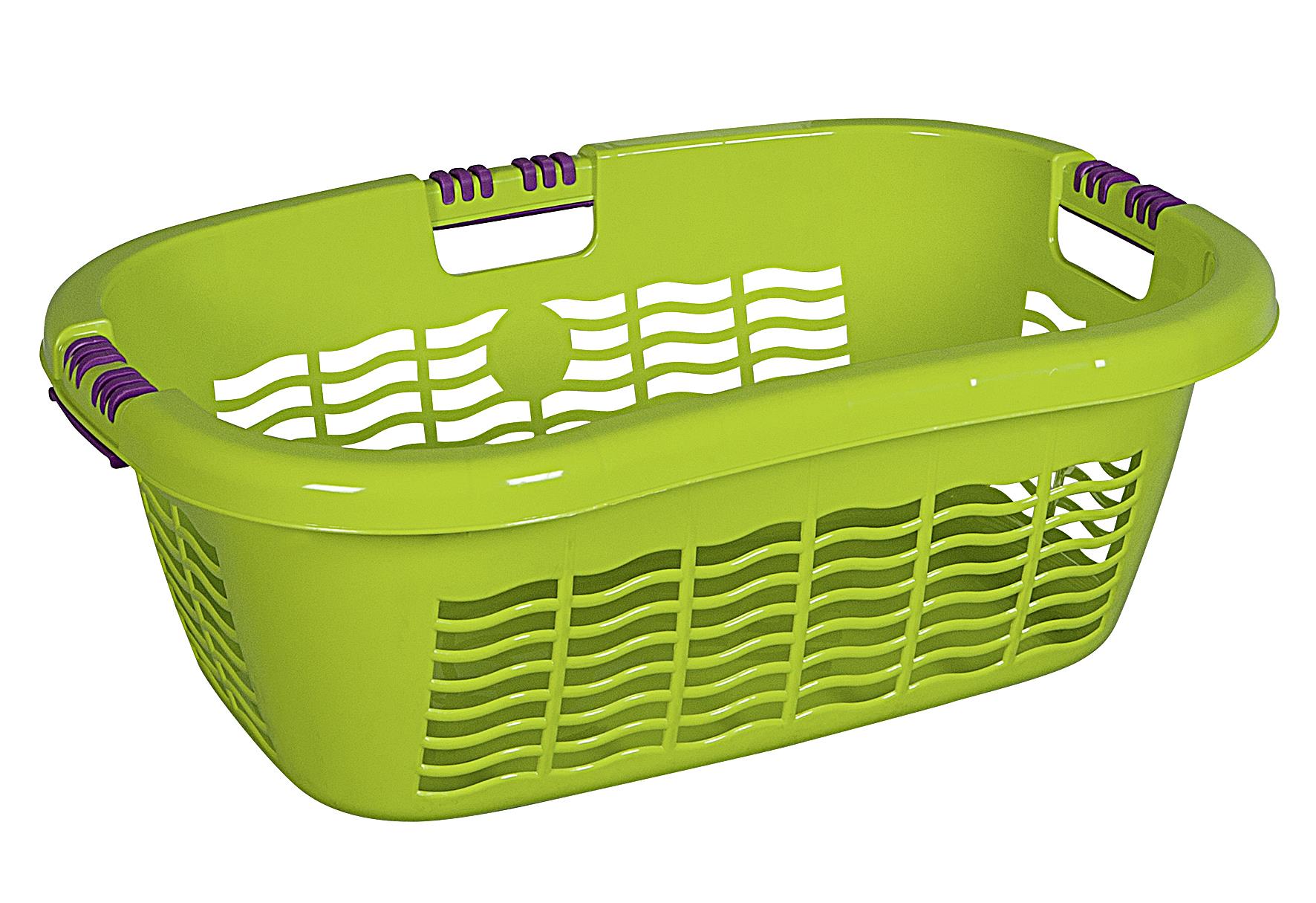 LOCKweißER Wäschekorb Ergo mit Softgriff 65x45x25cm limone - VPE: 5