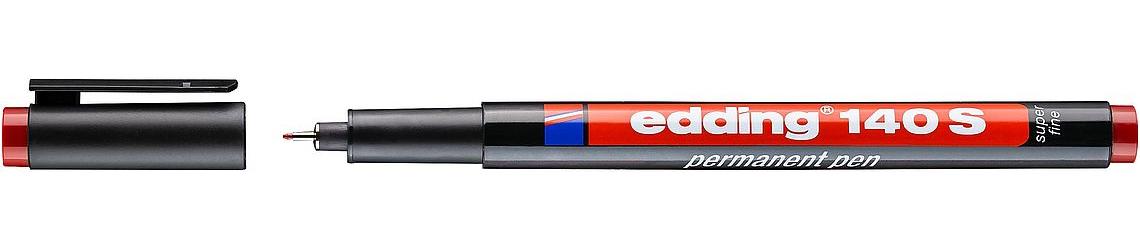 edding Permanent Marker140 S ohp rot - VPE: 10