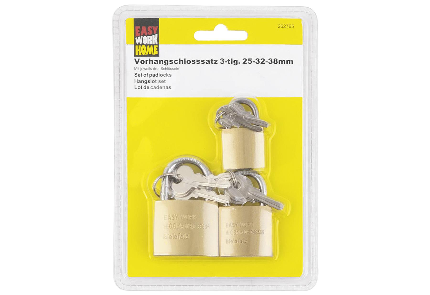EASY WORK Vorhangschlosssatz 3-teilig - VPE: 6