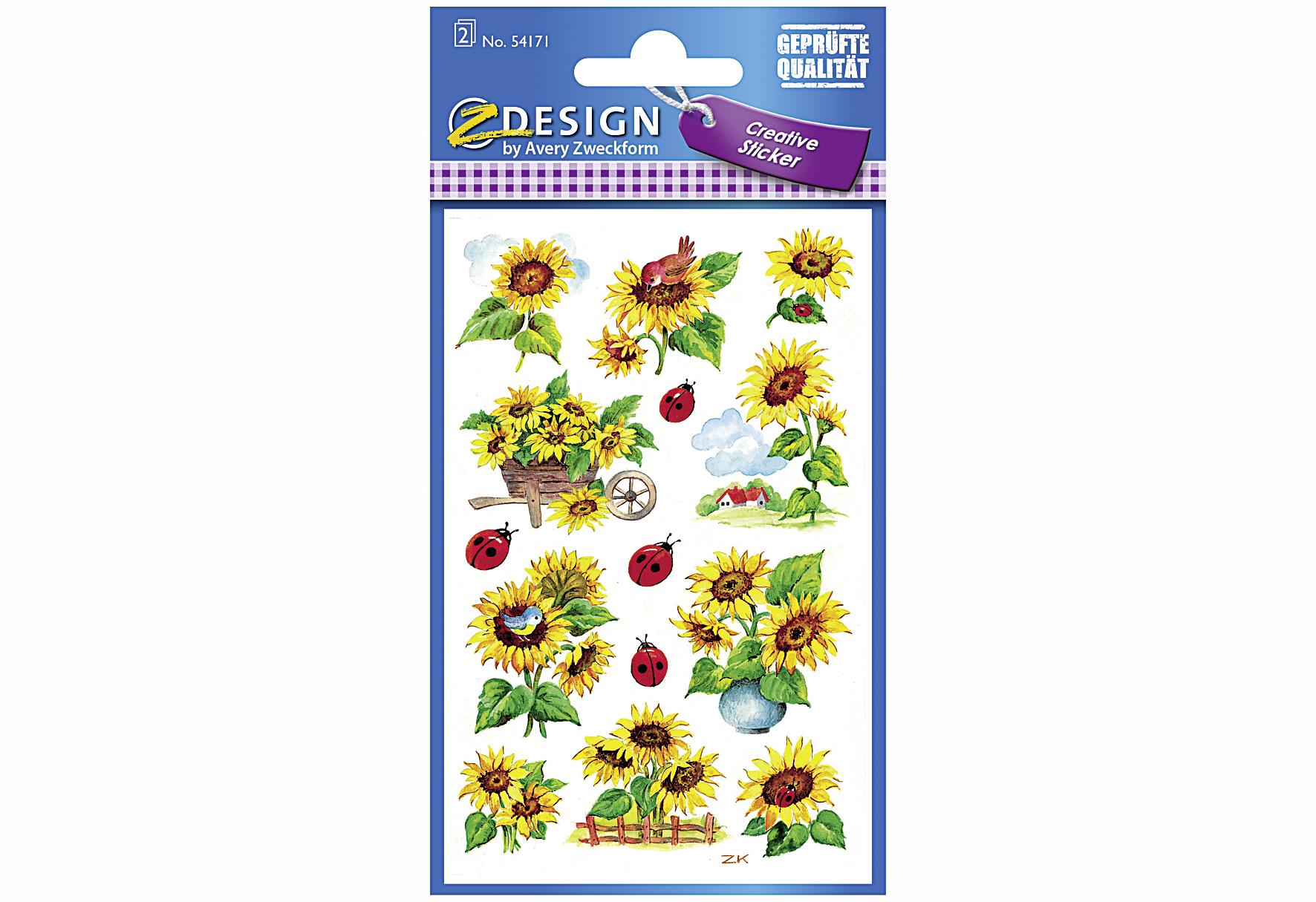 AVERY ZWECKFORM Flower Sticker Sonnenbl. 54171 - VPE: 10