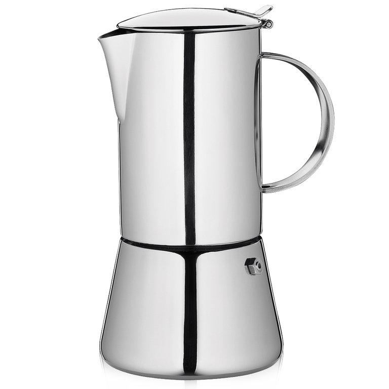 cilio tisch-accessoires Espressokocher Aida 4 Tassen Edelstahl poliert 18,5cm Ø9,5cm
