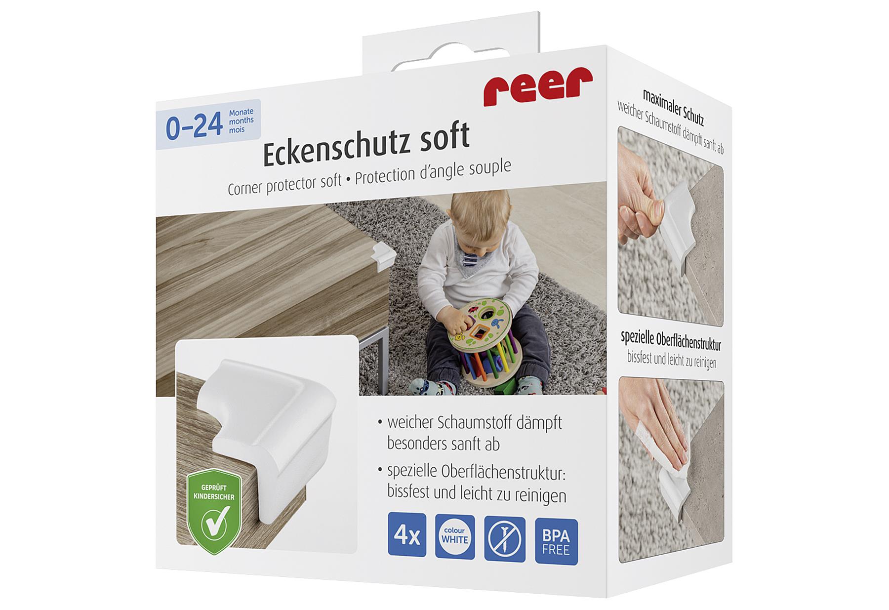 reer Eckenschutz soft weiß 4Stück - VPE: 6