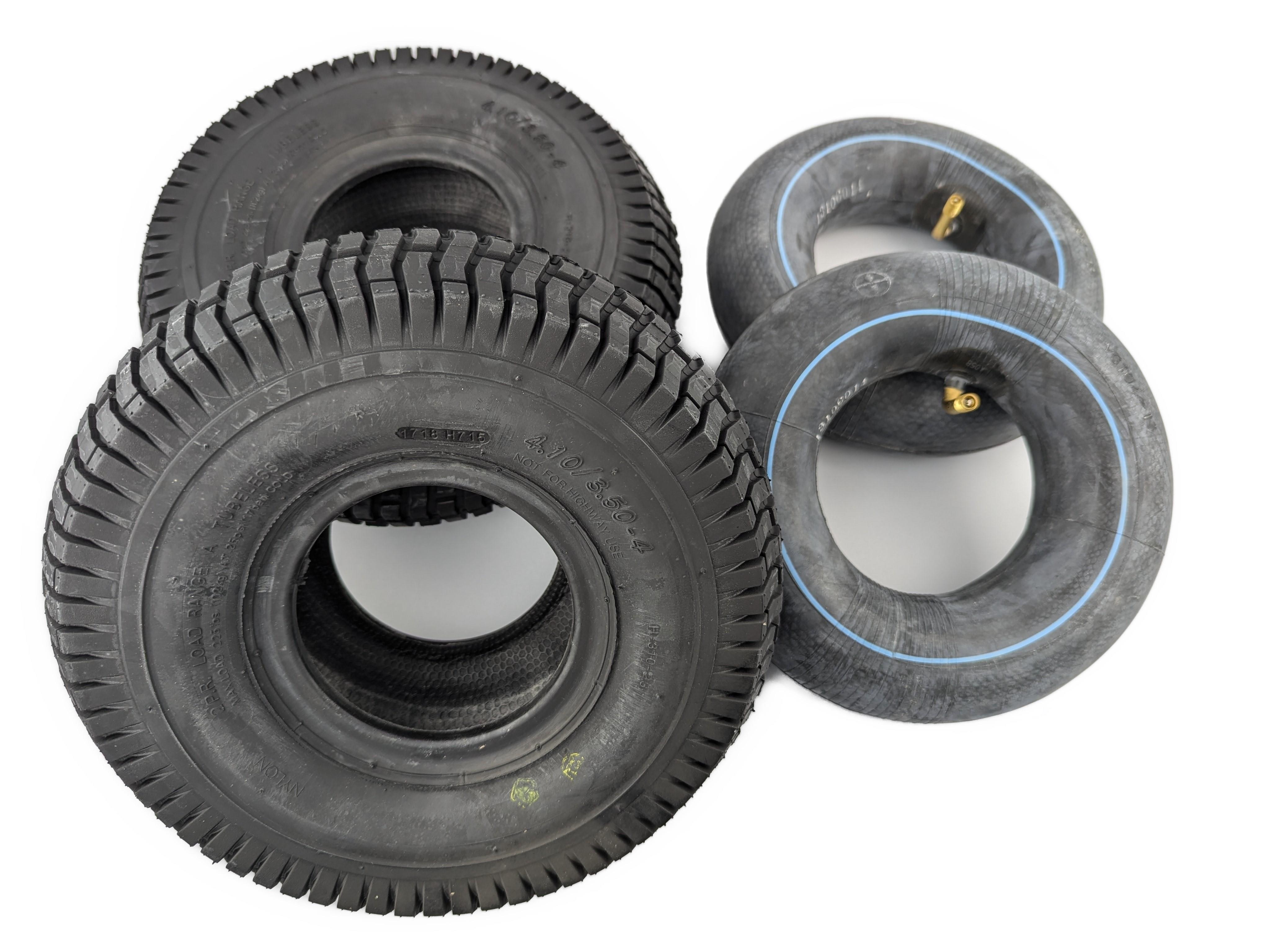 Bdt 2er SET: Decke (Ø 260 mm 4.10/3.50-4 2PR) + Schlauch (3.00-4'' TR87) f. Kettcar, Tretfahrzeuge, Bollerwagen, Babycar - VPE: 2