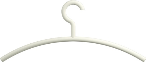 Kleiderbügel 570.3B 99 Kunststoff 99 reinweiß matt Breite 450 mm Höhe 190 mm HEWI
