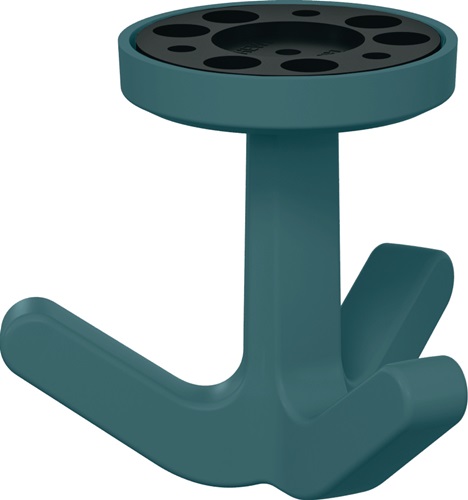 Dreifachhaken Serie 477 matt, elastisch 55 aquablau Höhe 69 mm Ø 51 mm HEWI