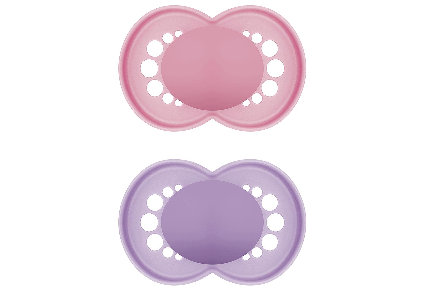 MAM Schnuller Original Pure plain Silikon girl 2er Set - VPE: 6