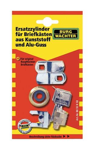 Ersatzzylinder BK 92 M SB Stahl- und Edelstahlbriefkästen BURG-WÄCHTER