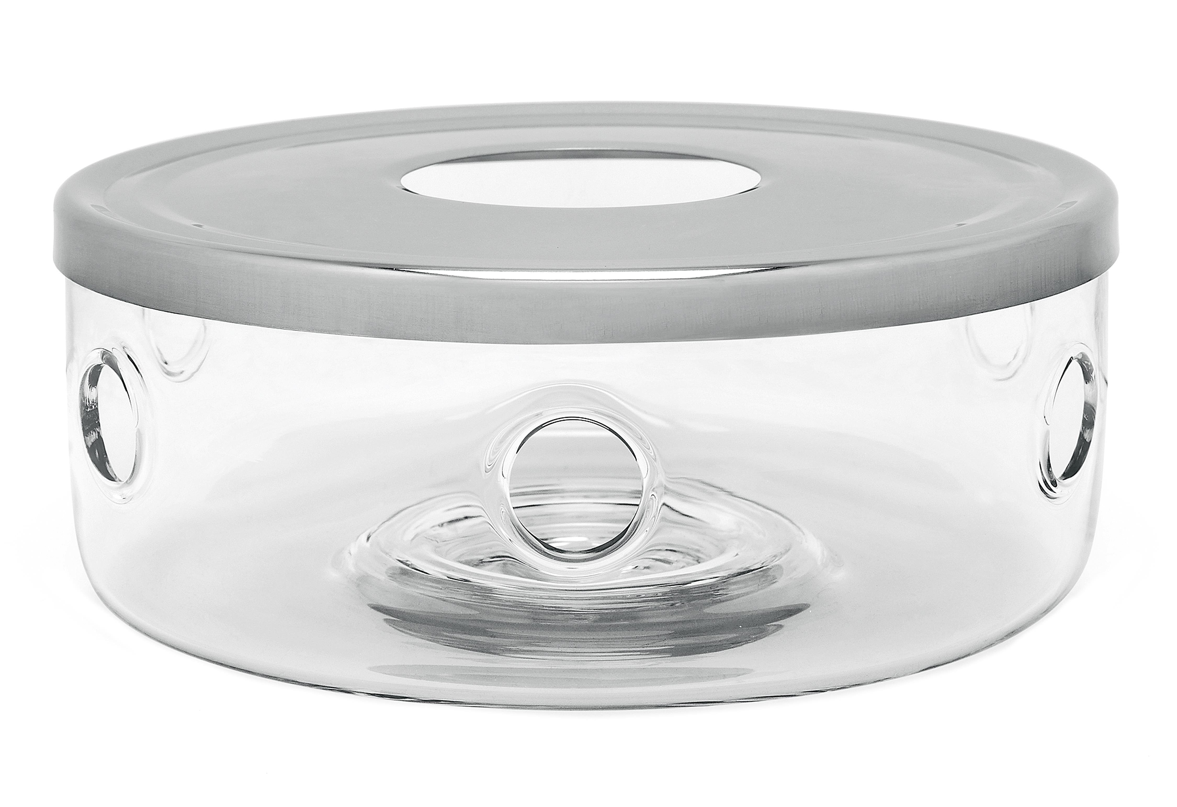 Bredemeijer Teewärmer Glas mit Edelstahlplatte
